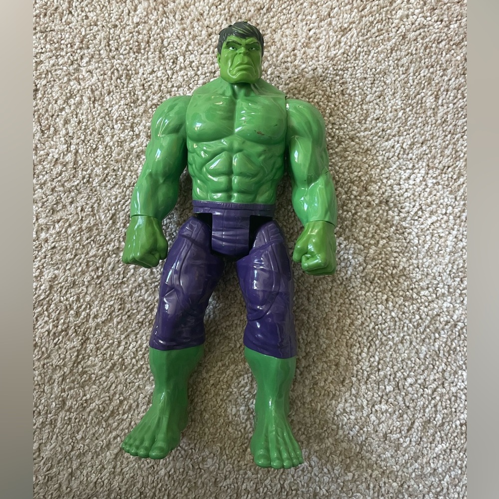 Marvel Green and Purple Hulk Action Figure - Muscle Pose